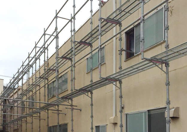 くさび式足場　足場工事・施工