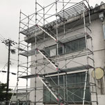 くさび式足場　南砺市　工場改修工事