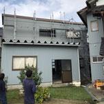 くさび式足場　砺波市　車庫改修工事