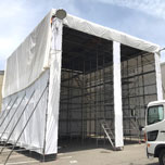 くさび式足場　砺波市　イベント設営工事