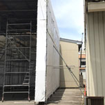 くさび式足場　砺波市　イベント設営工事