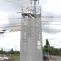 くさび式足場　富山市　看板改修工事