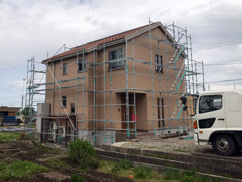 くさび式足場　南砺市　改修工事